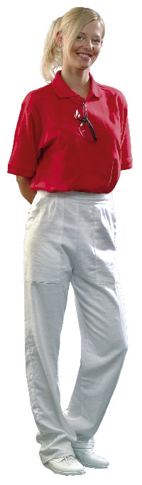 Dámske biele nohavice  DARJA - gombíky