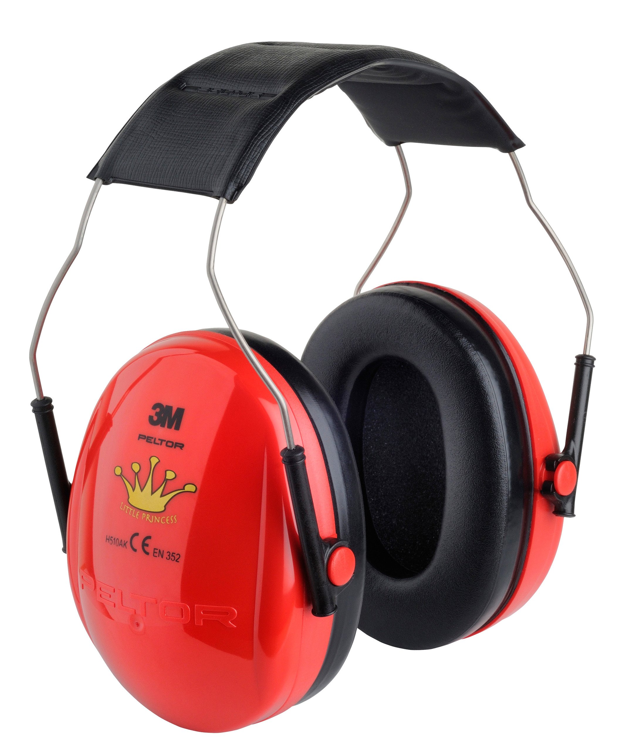 Detské červené mušľové chrániče sluchu H510AK-442 27 dB
