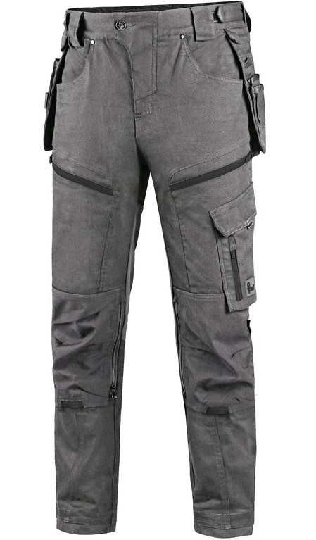CXS LEONIS pánske pracovné nohavice sivo-čierne