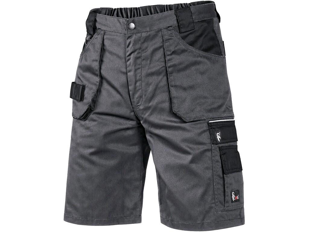 Krátke montérkové nohavice DAVID sivo-čierne