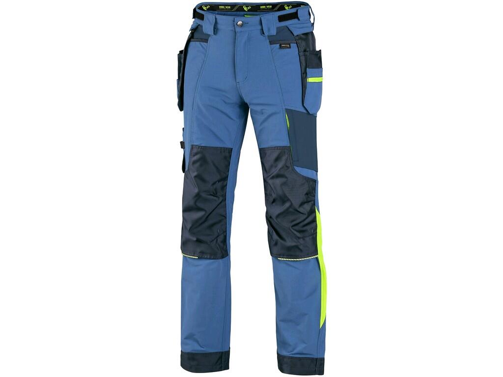 CXS NAOS pánske montérkové nohavice modro-žlté
