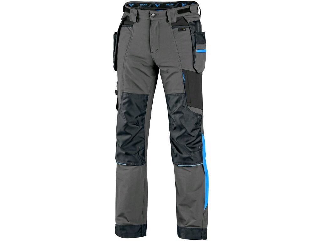 CXS NAOS pánske montérkové nohavice sivo-modré