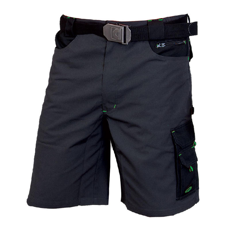 Pracovné krátke nohavice SIRIUS ELIAS čierno-zelené